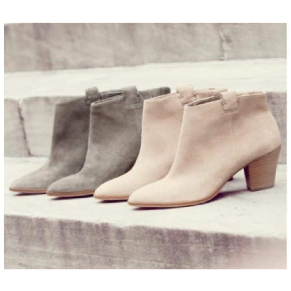 J Crew “Eaton” Gray Suede Ankle Boot